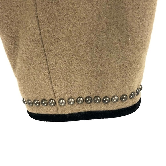 Double D Ranch Wool Blend Jacket Studded Western Blazer Long Sleeve Tan Sz Small - Picture 3 of 11